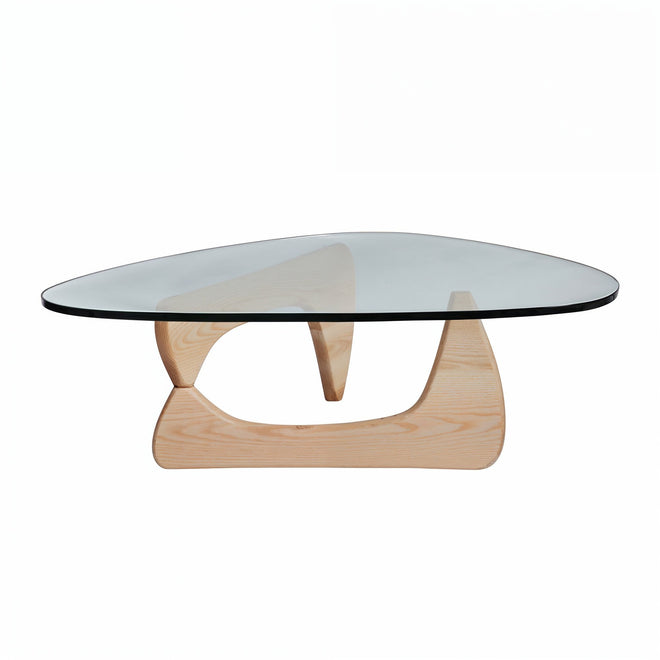 Isamu Noguchi Replica Glass Top Coffee Table Natural Ash