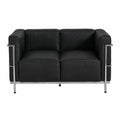 Le Corbusier LC3 Leather 2 Seater Black Replica - Glicks Furniture