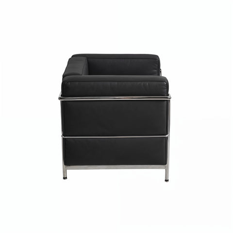 Le Corbusier LC3 Leather Chair Seater Black Replica - Glicks Furniture