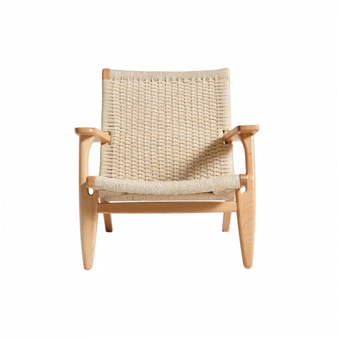 Hans Wegner Ch25 Easy Chair Replica Cream - Glicks Furniture