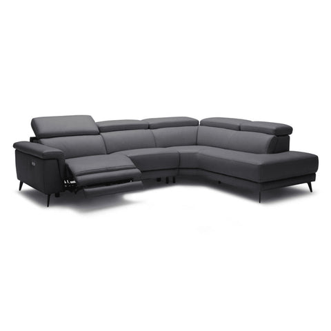 Palermo Electric Leather Reclining Corner Sofa - Black - Glicks Furniture