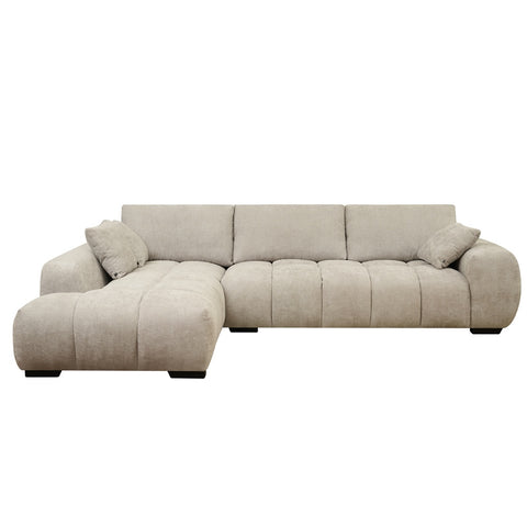 Sienna Fabric Chaise Lounge Beige