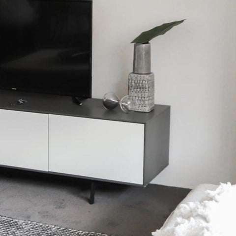 Argo Large Entertainment Unit  Grey White