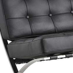 Barcelona 2 Seater Couch Replica Black