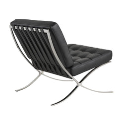 Barcelona Chair Black Leather Replica