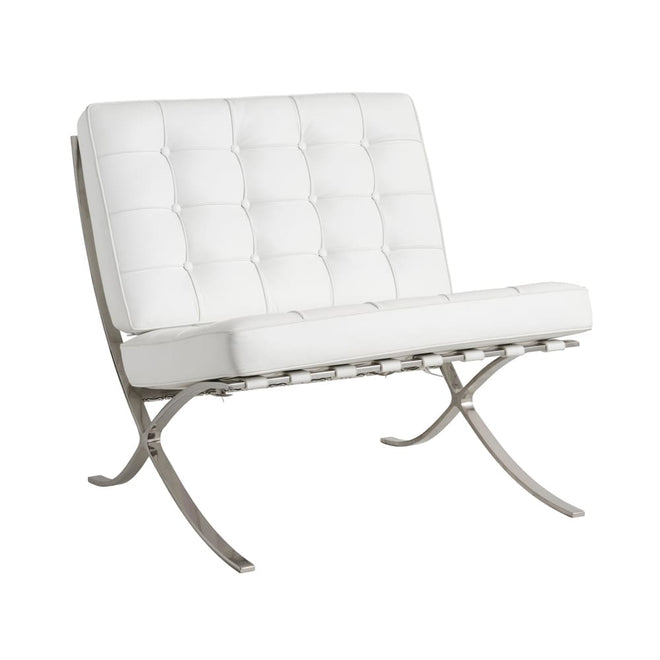 Barcelona Chair White Leather Replica