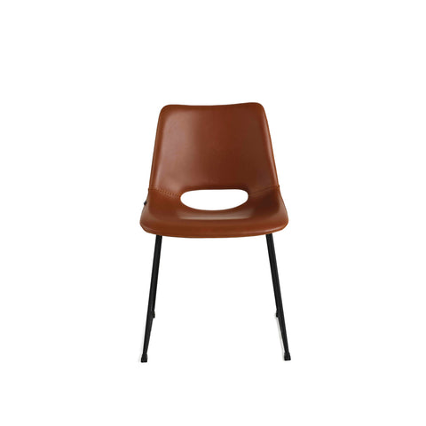 Enzo Dining Chair Rust Synthetic Leather - Glicks Furniture