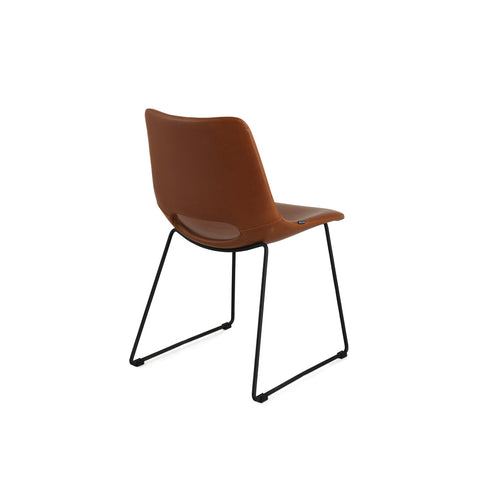 Enzo Dining Chair Rust Synthetic Leather - Glicks Furniture