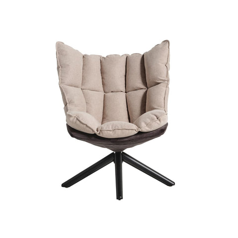 Husk Replica Swivel Chair Ivory Fabric - Glicks Furniture