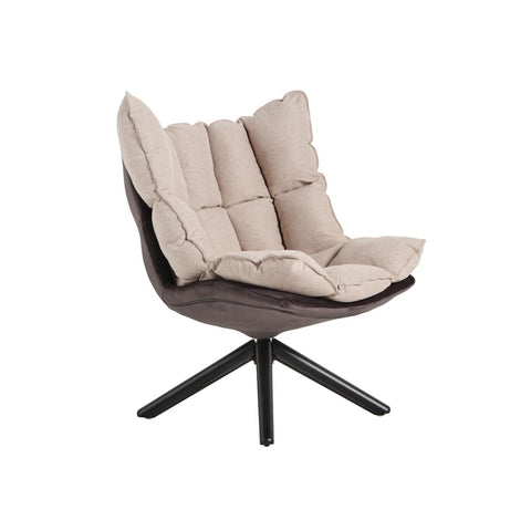 Husk Replica Swivel Chair Ivory Fabric - Glicks Furniture