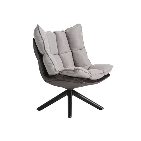 Husk Replica Swivel Chair Grey Fabric - Glicks Furniture