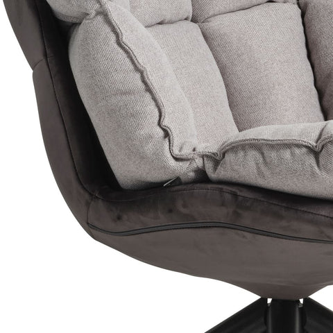 Husk Replica Swivel Chair Grey Fabric - Glicks Furniture