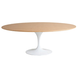 Tulip Oval Dining Table 200cm Natural Ash Top Eero Saarinen Replica