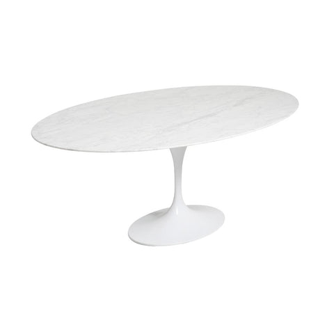 Tulip Oval Marble Dining Table 200cm Eero Saarinen Replica - Glicks Furniture