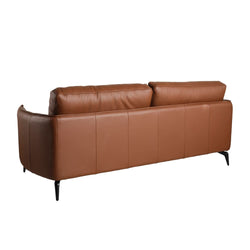 Malibu 3 Seater Tan Leather Lounge