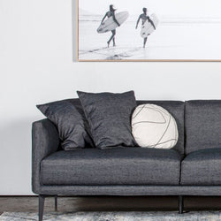  Mario Cellini Strata 3 Seater Fabric Sofa  Charcoal