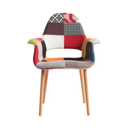 Eames Saarinen Replica Organic Patchwork Chair Multicolour