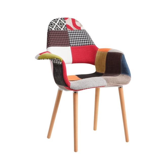 Eames Saarinen Replica Organic Patchwork Chair Multicolour
