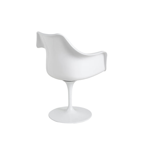 Tulip Arm Chair Black Seat Eero Saarinen Replica