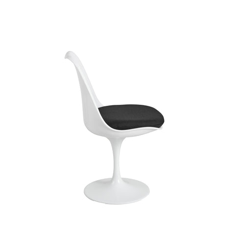 Tulip Armless Chair Black Seat Eero Saarinen Replica - Glicks Furniture