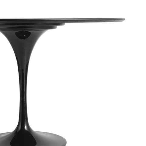 Tulip Dining Table Black Veneer Top 120cm Eero Saarinen Replica