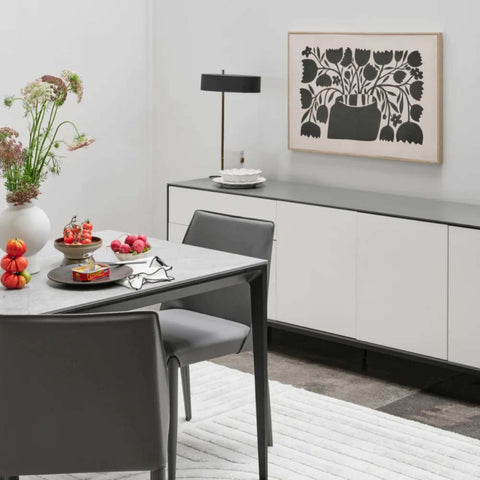 Megan Ceramic Dining Table 140cm Grey - Glicks Furniture