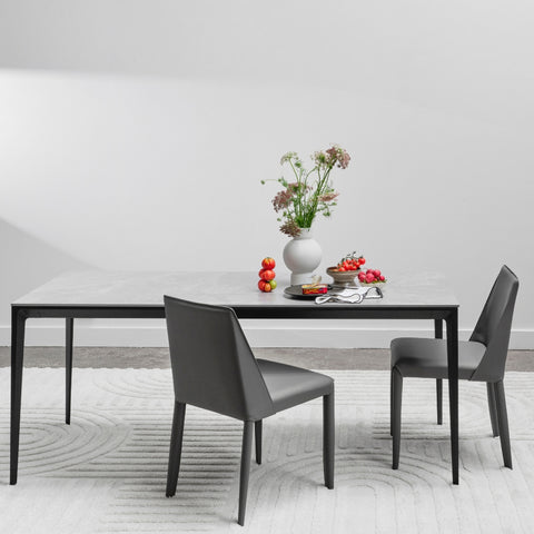 Megan Ceramic Dining Table 140cm Grey - Glicks Furniture