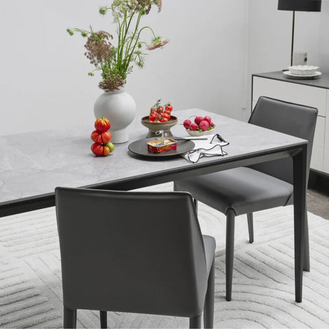 Megan Ceramic Dining Table 140cm Grey - Glicks Furniture