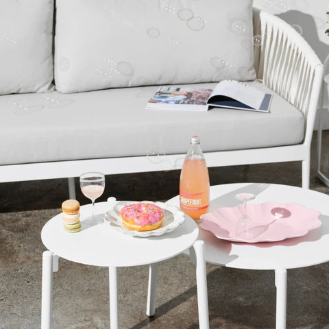 Noosa Outdoor 3 Piece Lounge Set White - Glicks Furniture