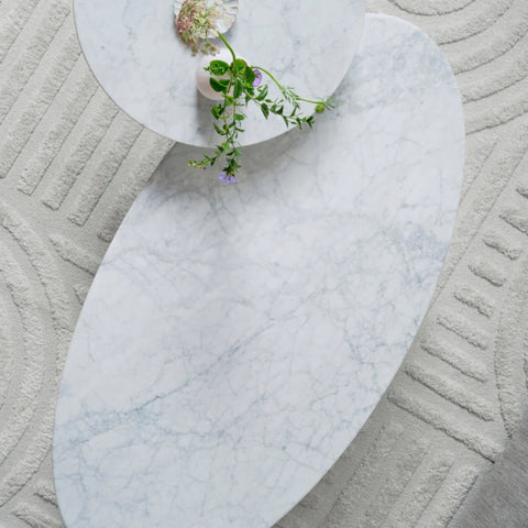 Tulip Oval Coffee Table Marble Eero Saarinen Replica - Glicks Furniture