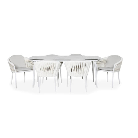 Noosa Outdoor 7pc Dining Set White - Glicks Furniture