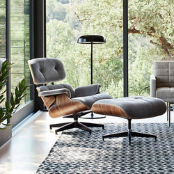 Eames Chair & Stool Black Walnut Plywood Premium Replica