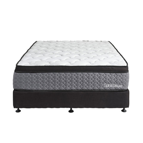 Spinal Deluxe King Mattress And Base - Glicks Furniture