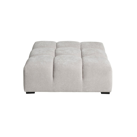 Amalfi Ottoman Pearl White Fabric Replica